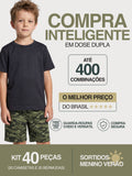Kit 40 Peças (20 Conjuntos) Sortidos Menino Verão