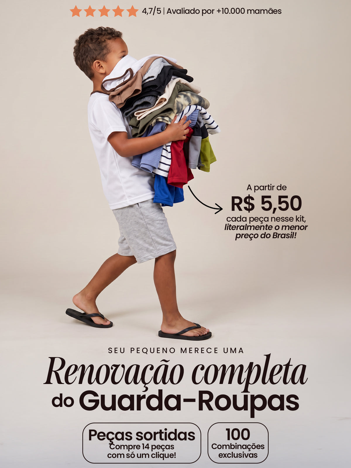 Kit 20 Peças (10 Conjuntos) Sortidos Menino Verão
