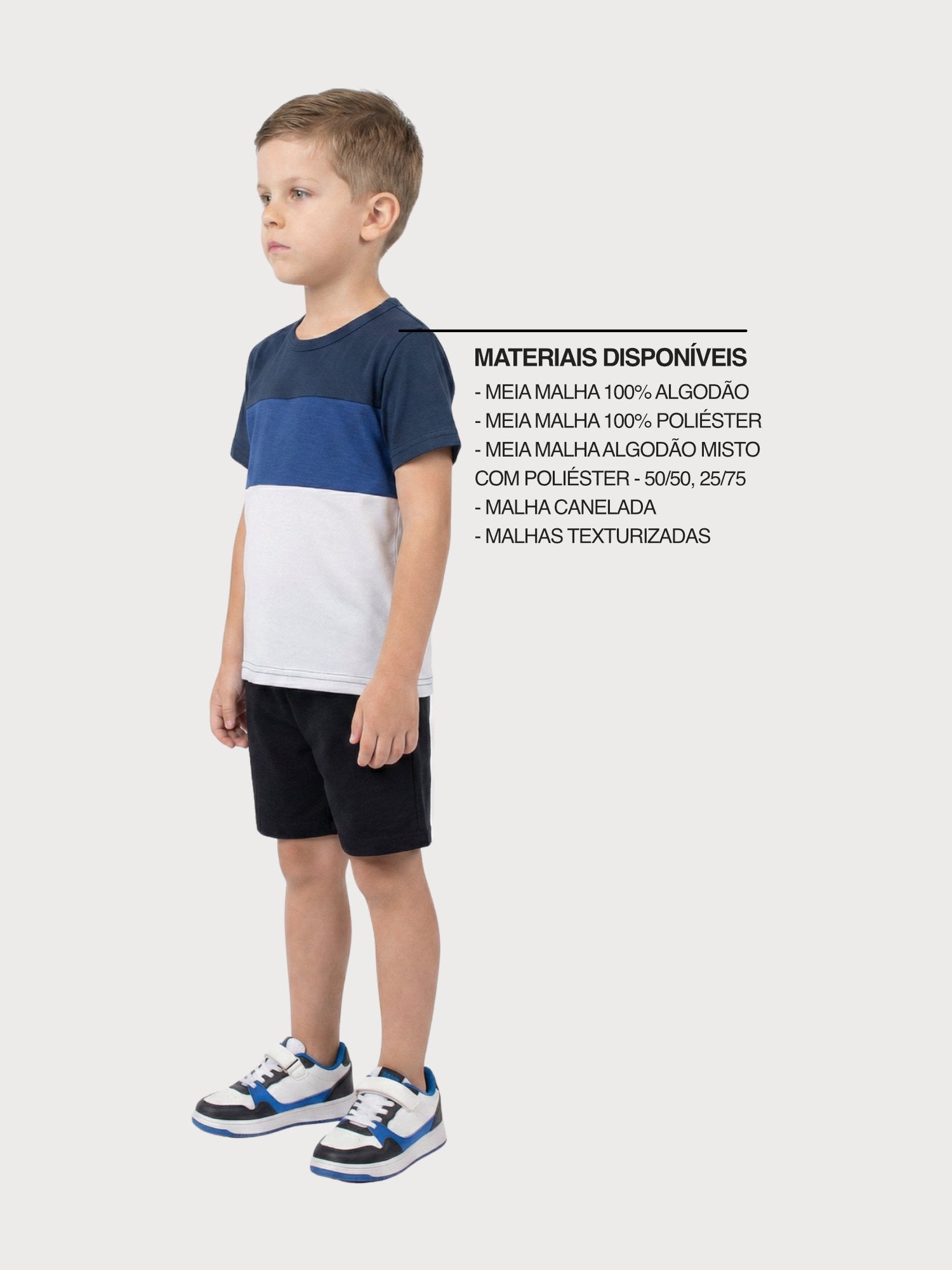 Kit 3 Camisetas Sortidas infantil Menino Verão
