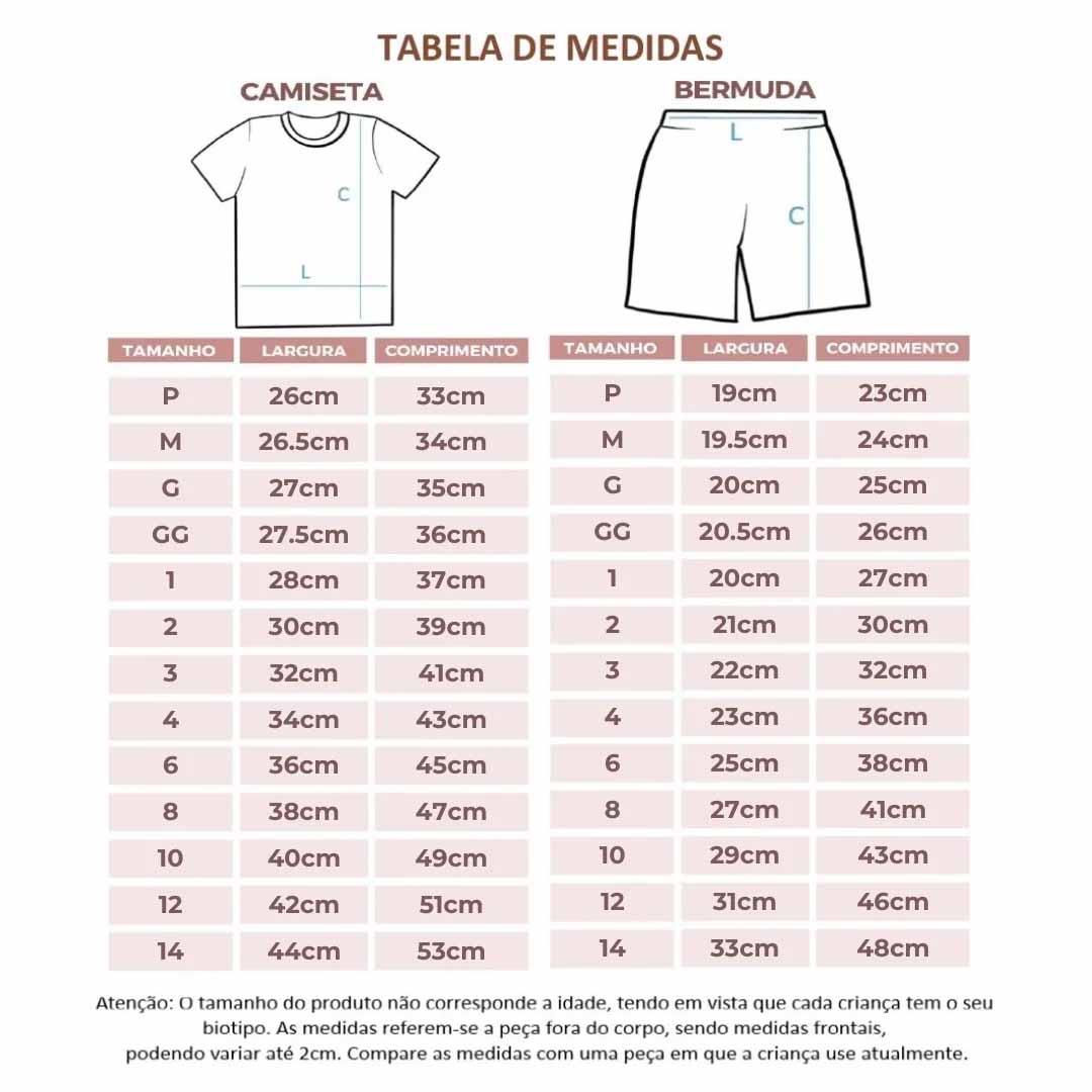 Tabela de medidas