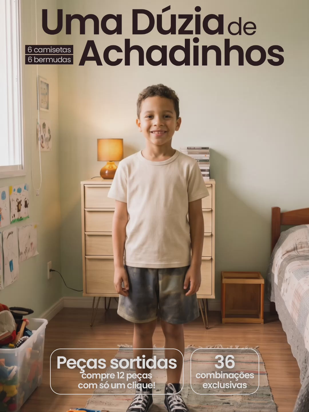 Kit 12 Peças (6 Conjuntos) Sortidos Menino Verão